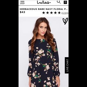 Navy Blue shift dress from Lulus